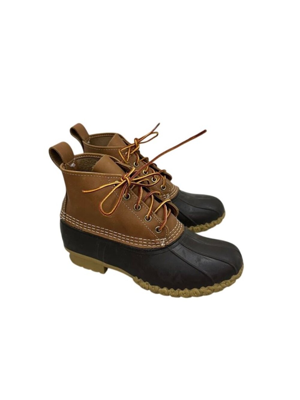 LL Bean Bean Boots Rain Snow Winter Duck Ankle Booties Lace Up Womens Size 8 W